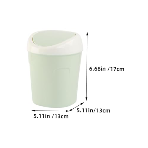 PEPLAYTAL 3 Stück Mini Desktop Mülleimer mit Klappdeckel Kompakter Tischabfalleimer für Büro Bad Küche Geruchsneutraler Desktop Abfallbehälter in Blau Grün von PEPLAYTAL