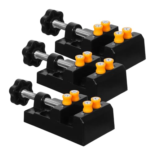PEPLAYTAL 3 Stück Multifunktionaler Mini Tischschraubstock Kompakt und Leicht mit Verstellbaren Backen für Schmuck Uhr-reparatur Walnuss-schnitzarbeiten Einfache Montage für Werkbank und von PEPLAYTAL