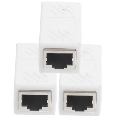 PEPLAYTAL 3 Stück Netzwerkkabel Kupplung Weiß Ethernet Verbinder Kompatibel mit Cate Kabel Zuverlässiger Ethernet Adapter für Stabile Netzwerkverbindung Einfache Handhabung von PEPLAYTAL