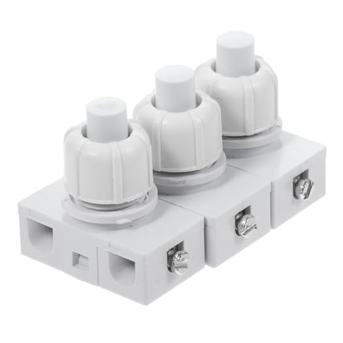 PEPLAYTAL 3 Stück Selbsthemmender Druckknopf Schalter Weiß Kompakt für Licht und Elektrogeräte Vielseitig Einsetzbar Praktische Bedienung Langlebig PEPLAYTAL 3 Stück Selbsthemmender Druckknopf Schalter Weiß Kompakt für Licht und Elektrogeräte Vielseitig Einsetzbar Praktische Bedienung Langlebig von PEPLAYTAL