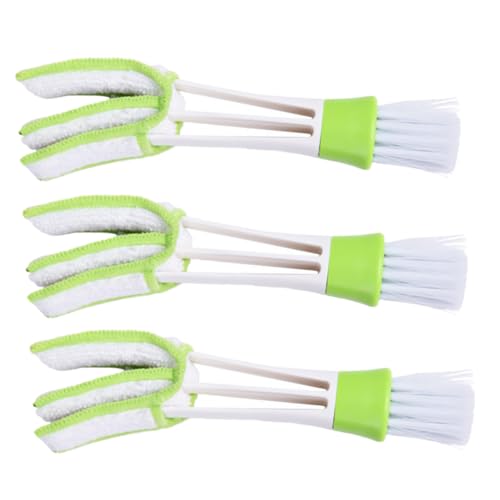 PEPLAYTAL 3 Stück Teiliges Auto und Pc Reinigungsbürsten Doppelseitig Nylon Kunststoff Mikrofasern Staubbürste für Lüftungsschlitze Tastatur Innenraum Autopflege von PEPLAYTAL