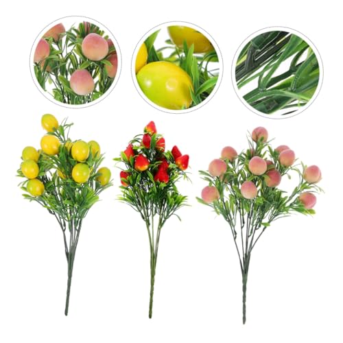 PEPLAYTAL 3 Stück Teiliges Künstliche Früchte Deko Lebensechte Simulation aus Robustem für Innen und Außen Tischdekoration Wohnzimmer Büro Feier PEPLAYTAL 3 Stück Teiliges Künstliche Früchte Deko Lebensechte Simulation aus Robustem für Innen und Außen Tischdekoration Wohnzimmer Büro Feier von PEPLAYTAL