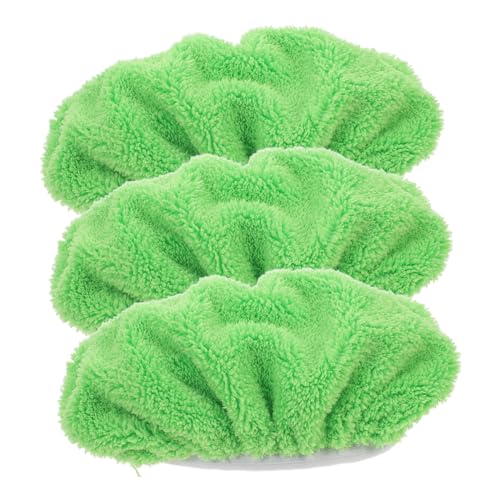 PEPLAYTAL 3 Stück Teiliges Wiederverwendbare Korallenfleece Mop Pads Stark Saugfähig Schnell Trocknend Passend für Haushalts flachmopp Geeignet für Hartholz Parkett Fliesen und Andere Böden von PEPLAYTAL