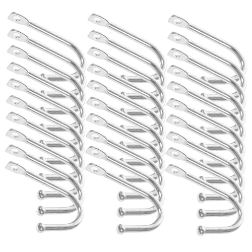 PEPLAYTAL 30 Stück Wandhaken aus Robustem Metall Rustikale Kleine Garderobenhaken zum Schrauben Platzsparend für Schlafzimmer Flur Badezimmer Vielseitig für Mäntel Taschen Schlüssel Tassen von PEPLAYTAL