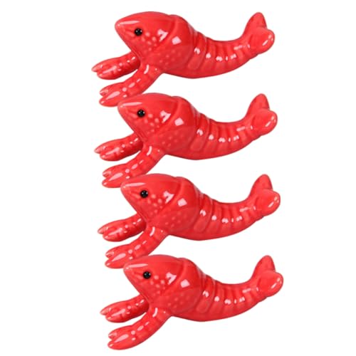 PEPLAYTAL 4 Stück Keramik Essstäbchenhalter Kleine Krebsform Chopstick Rest Halter Anti roll Küchenutensilien Ablage Tischdekoration Praktisch Pflegeleicht von PEPLAYTAL