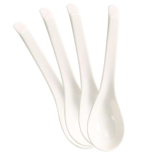PEPLAYTAL 4 Stück Keramik Suppenlöffel Kleine Multifunktionale Porzellanlöffel Leicht Spülmaschinenfest für Haushalt Trinken Suppe Dessert Alltag Picknick PEPLAYTAL 4 Stück Keramik Suppenlöffel Kleine Multifunktionale Porzellanlöffel Leicht Spülmaschinenfest für Haushalt Trinken Suppe Dessert Alltag Picknick von PEPLAYTAL