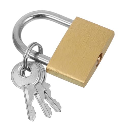 PEPLAYTAL 4 Stück Messing Vorhängeschlösser mit Schlüssel Robuste Mehrzweck Schloss für Schrankschloss Fitnessstudio Spindschloss Werkzeugkasten Schrank und Türsicherung Langlebig und von PEPLAYTAL