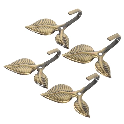 PEPLAYTAL 4 Stück Retro Gusseisen Wandhaken Vintage Garderobenhaken Metall für Mantel Schlüssel Handtuch Wandmontage Rustikaler Kleiderhaken für Flur Wohnzimmer von PEPLAYTAL