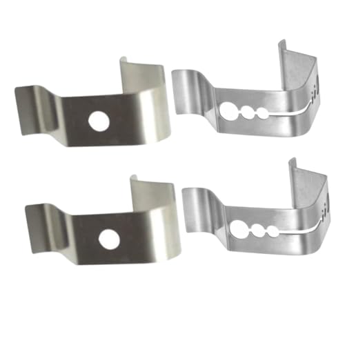 PEPLAYTAL 4 Stück Teiliges Bbq Thermometer Clip aus Edelstahl und Halter Hitzebeständig und Vielseitig für Grill Smoker und Ofen Sicherer Halt für Temperaturfühler bei Picknick und Grillen von PEPLAYTAL