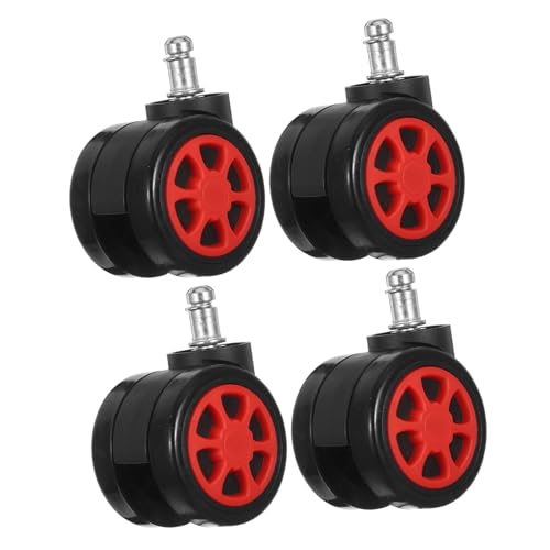 PEPLAYTAL 4 Stück Teiliges Bürostuhlrollen Kunststoff Möbelrollen Racing Design Rot Hohe Belastbarkeit Für Hartböden Teppich Gaming Stuhl Ersatzteile PEPLAYTAL 4 Stück Teiliges Bürostuhlrollen Kunststoff Möbelrollen Racing Design Rot Hohe Belastbarkeit Für Hartböden Teppich Gaming Stuhl Ersatzteile von PEPLAYTAL