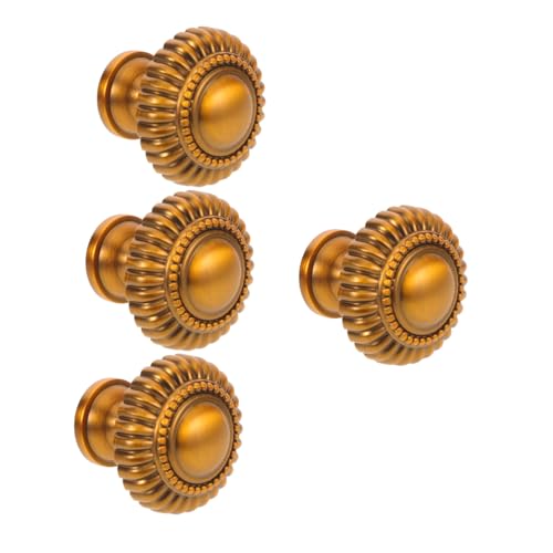 PEPLAYTAL 4 Stück Teiliges Küchenschubladenknöpfe aus Zinklegierung Vintage Runde Einlochgriffe Robuste Schrankgriffe für Kleiderschränke und Kommoden Stilvolle Möbelgriffe mit Einfachem von PEPLAYTAL