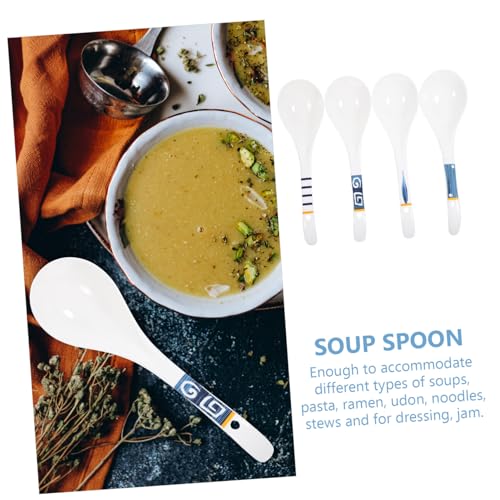 PEPLAYTAL 4 Stück Teiliges Langer Keramik Suppenlöffel mit Ergonomischem Griff Japanischer Stil Porzellanähnliche Oberfläche Leicht zu Reinigen für Zuhause und Restaurantgebrauch PEPLAYTAL 4 Stück Teiliges Langer Keramik Suppenlöffel mit Ergonomischem Griff Japanischer Stil Porzellanähnliche Oberfläche Leicht zu Reinigen für Zuhause und Restaurantgebrauch von PEPLAYTAL