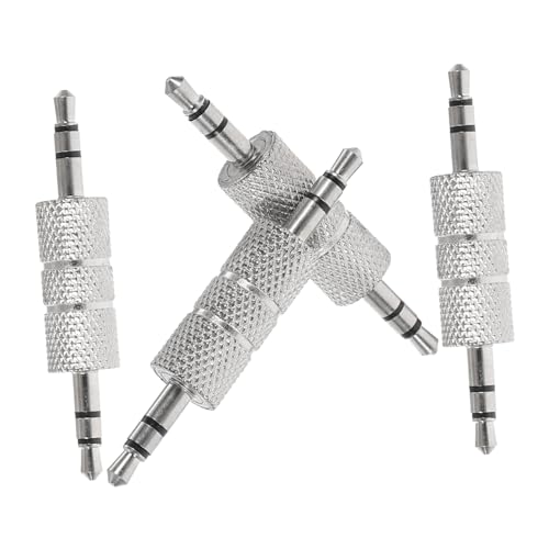 PEPLAYTAL 4 Stück Teiliges Male to Male Audio Connector Metall Aux Verlängerungskabel Adapter Störungsfreie Klangübertragung Kompatibel für Instrumenten und Mikrofonanschluss Robust und PEPLAYTAL 4 Stück Teiliges Male to Male Audio Connector Metall Aux Verlängerungskabel Adapter Störungsfreie Klangübertragung Kompatibel für Instrumenten und Mikrofonanschluss Robust und von PEPLAYTAL
