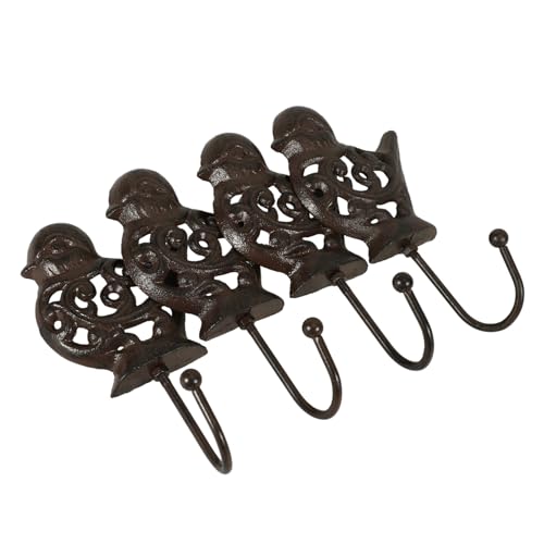 PEPLAYTAL 4 Stück Teiliges Metall Wandhaken Vogel Design Antike Gusseisen Garderobenhaken Dekorative Kleine Haken für Schlüssel Mäntel Handtücher Platzsparend für Flur Küche Bad Geeignet PEPLAYTAL 4 Stück Teiliges Metall Wandhaken Vogel Design Antike Gusseisen Garderobenhaken Dekorative Kleine Haken für Schlüssel Mäntel Handtücher Platzsparend für Flur Küche Bad Geeignet von PEPLAYTAL