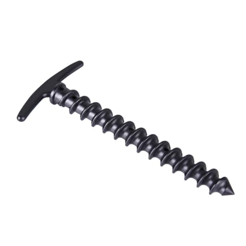 PEPLAYTAL 4 Stück Teiliges Schraubheringe aus Nylon Robuste Zeltnägel für Camping und Outdoor Wetterfeste Erdnägel mit Bodenanker Funktion für Schnee Matschboden Schwarz PEPLAYTAL 4 Stück Teiliges Schraubheringe aus Nylon Robuste Zeltnägel für Camping und Outdoor Wetterfeste Erdnägel mit Bodenanker Funktion für Schnee Matschboden Schwarz von PEPLAYTAL