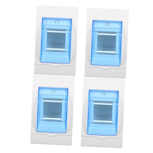PEPLAYTAL 4 Stück Teiliges Sicherungsgehäuse mit Transparentem Fenster Stromkreise Verteilerbox für Innenbereich Einfache Installation Großzügiger Innenraum Geeignet für Wohn Gewerbeelektrik von PEPLAYTAL