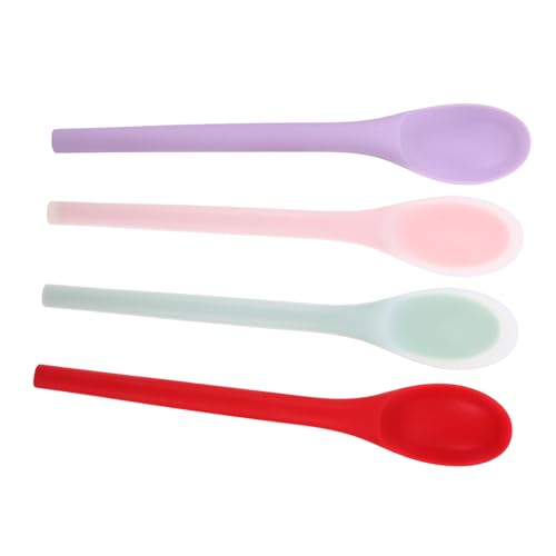 PEPLAYTAL 4 Stück Teiliges Silikonlöffel Antihaftbeschichtet Hitzebeständig Vielseitig für Kochen und Servieren Kleine Suppenlöffel in Rot Rosa und Grün Wiederverwendbar PEPLAYTAL 4 Stück Teiliges Silikonlöffel Antihaftbeschichtet Hitzebeständig Vielseitig für Kochen und Servieren Kleine Suppenlöffel in Rot Rosa und Grün Wiederverwendbar von PEPLAYTAL
