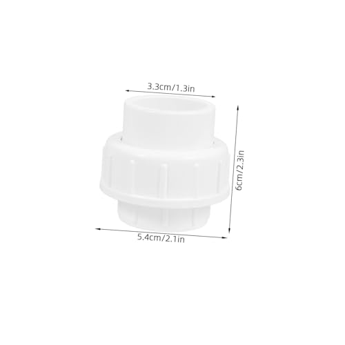 PEPLAYTAL 4 Stück Teiliges Upvc Rohrverbinder Weiß PVC Wasserrohr Kupplung Adapter Hohe Schlagfestigkeit Abnehmbare Rohrverbindung für Bewässerung Pool Kaltwasser und Entwässerungssysteme von PEPLAYTAL