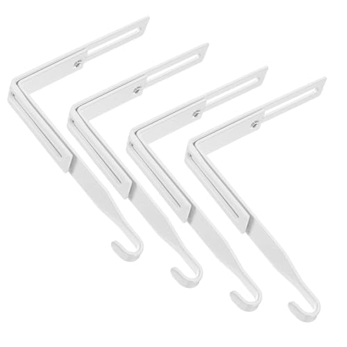 PEPLAYTAL 4 Stück Teiliges Verstellbares Metallhaken zum Einhängen über Türen und Schränke Vielseitige Aufbewahrungshaken für Handtücher Kleider und Spiegel Robuste Hakenleiste ohne Bohren von PEPLAYTAL