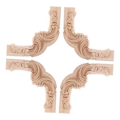 PEPLAYTAL 4 Stück Vintage Holzapplikationen Fein Geschnitzte Dekorative Holzornamente für Möbel Tv Wand Decke Schrank Vielseitige DIY Holzverzierungen Ästhetische Möbelornamente PEPLAYTAL 4 Stück Vintage Holzapplikationen Fein Geschnitzte Dekorative Holzornamente für Möbel Tv Wand Decke Schrank Vielseitige DIY Holzverzierungen Ästhetische Möbelornamente von PEPLAYTAL