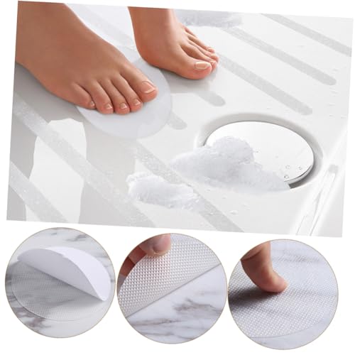 PEPLAYTAL 40 Stück Teiliges Peva Rutsch Aufkleber Rund Selbstklebende Badewannen Sicherheitsmatten rutschfeste Badematte für Dusche und Badezimmer Starke Haftung für Ältere und Körperlich von PEPLAYTAL