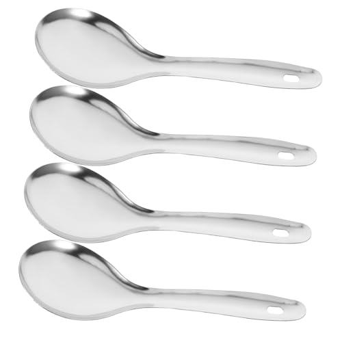 PEPLAYTAL 4Stücke Reis Löffel Verdickte für Zuhause nicht Haftend Leicht zu Reinigen Ergonomischer Griff Langlebiges Kochgeschirr von PEPLAYTAL