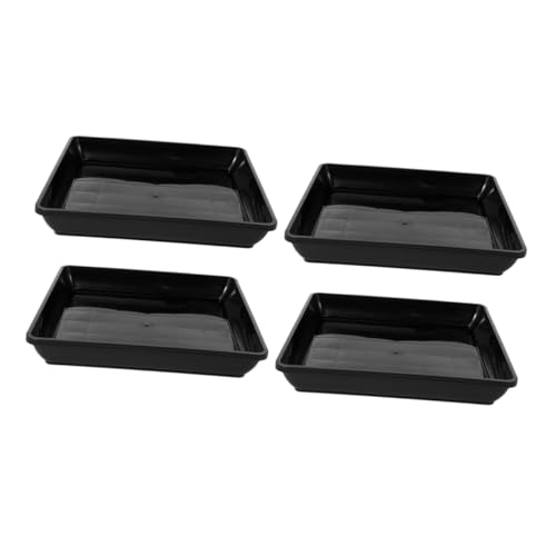 PEPLAYTAL 4stücke Quadratischer Pflanzenuntersetzer Aus Kunststoff Für Töpfe Wasserauffangschale Für Pflanzen Im Innen Und Außenbereich Mit Tropfschalen Für Blumentöpfe von PEPLAYTAL