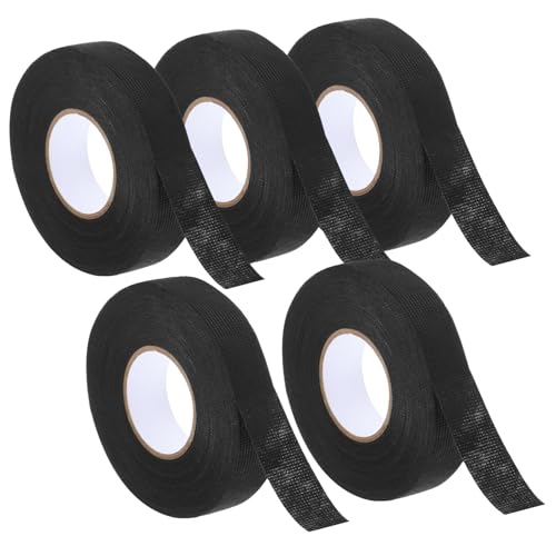 PEPLAYTAL 5 Rollen Hochtemperatur Kabelbaumband Selbstklebend Polyester Gewebeband für Kfz Motor Isolierendes Strapazierfähiges Wickelband mit Geräuschdämmung und Flexibler Haftung von PEPLAYTAL
