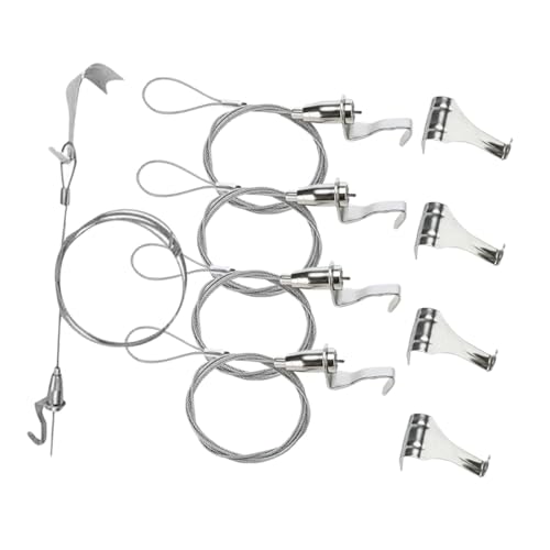 PEPLAYTAL 5 Sätze Teiliges Bilderschienensystem aus Stahlseil mit Verstellbaren Haken Robustes Aufhängeset für Schwere Bilder Flexible für Wandkunst Galerien und Ausstellungen PEPLAYTAL 5 Sätze Teiliges Bilderschienensystem aus Stahlseil mit Verstellbaren Haken Robustes Aufhängeset für Schwere Bilder Flexible für Wandkunst Galerien und Ausstellungen von PEPLAYTAL