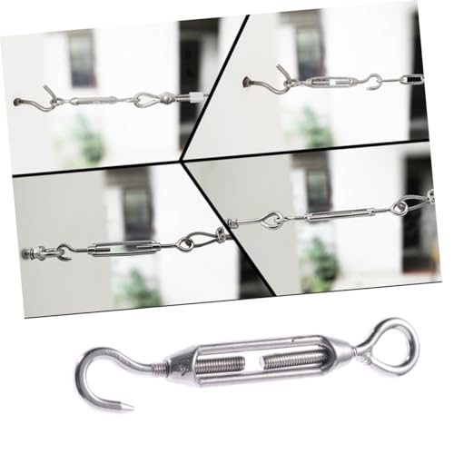 PEPLAYTAL 5 Stück Teiliges Edelstahl Drahtseil Spanner Seilklemme zum Spannen und Einstellen von Stahlseilen Reiseweg Silber Magnetisch Präzise Gussverarbeitung von PEPLAYTAL