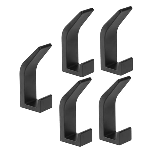 PEPLAYTAL 5 Stück Teiliges Schwarzer Wandhaken aus Rostfreiem Aluminium Selbstklebend Vielseitig für Badezimmer Schlafzimmer und Küche Langlebig Platzsparend für Handtücher Mäntel Hüte und PEPLAYTAL 5 Stück Teiliges Schwarzer Wandhaken aus Rostfreiem Aluminium Selbstklebend Vielseitig für Badezimmer Schlafzimmer und Küche Langlebig Platzsparend für Handtücher Mäntel Hüte und von PEPLAYTAL