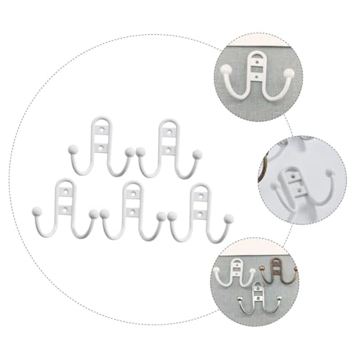 PEPLAYTAL 5 Stück Weiße Europäische Wandhaken aus Zinklegierung Doppelhaken Garderobenhaken für Küche Bad Schlafzimmer Vielseitige Wandaufhänger PEPLAYTAL 5 Stück Weiße Europäische Wandhaken aus Zinklegierung Doppelhaken Garderobenhaken für Küche Bad Schlafzimmer Vielseitige Wandaufhänger von PEPLAYTAL