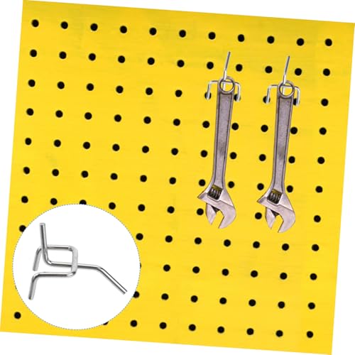PEPLAYTAL 50 Stück Dreifach Lochplatten Haken Lang Robuster Eisen Halter für Tür Rückseite Vielseitige Aufhänger für Bad Küche Schrank Büro Einfache Montage ohne Bohren von PEPLAYTAL