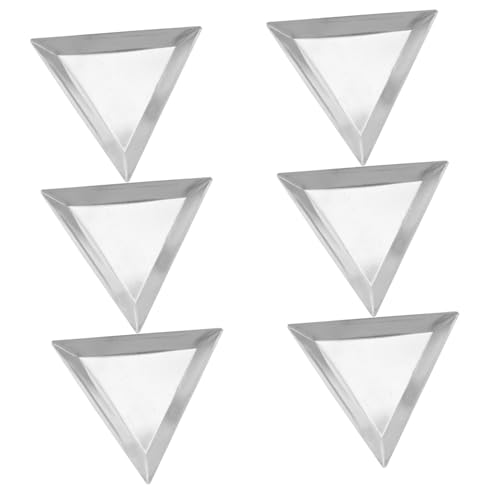 PEPLAYTAL 6 Stück Edelstahl Wiegeschalen Dreieck-form Waagen Tabletts für Schmuck Pulver Flüssigkeiten Labor Präzise Kompakte Platzsparende Waagschalen von PEPLAYTAL