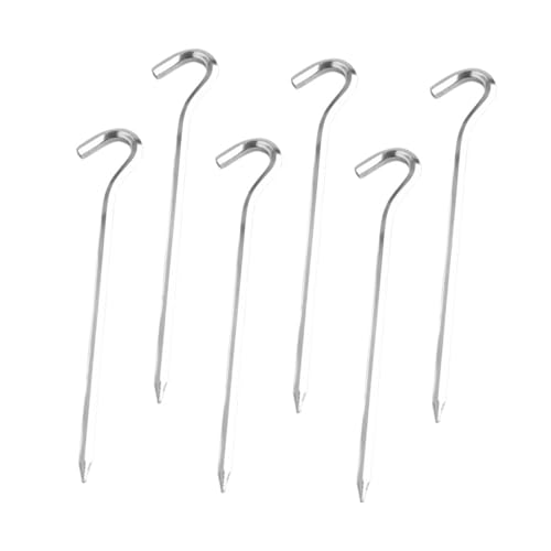 PEPLAYTAL 6 Stück Teiliges Aluminiumlegierung Zelt heringe Robuste Sturmsichere Zeltnägel für Outdoor Camping Bodenanker für Zelte und Markisen Leicht und Formstabil von PEPLAYTAL