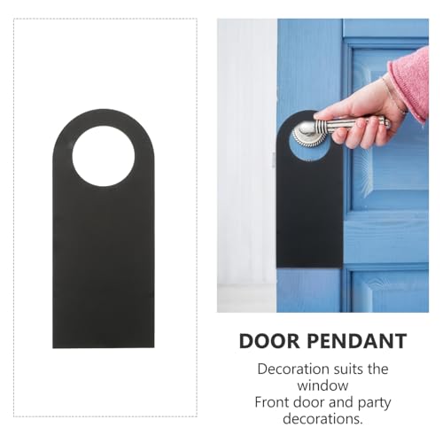 PEPLAYTAL 6 Stück Teiliges Holz Türschild Doppelseitiges Doorknob Board mit Kreidetafel Dekoratives Holzschild für Türen Wiederbeschreibbar Vielseitig Einsetzbar Elegantes Design für von PEPLAYTAL