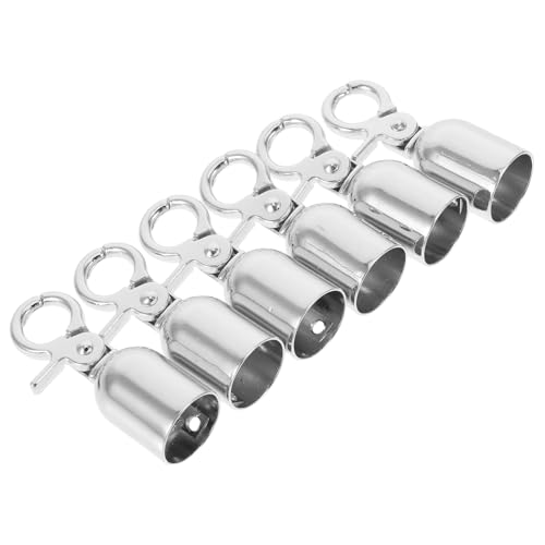 PEPLAYTAL 6 Stück Teiliges Seilendkappen aus Metall mit Schrauben Robuste Zinklegierung Karabinerhaken für Absperrseile Vielseitig Einhängbar Langlebig und Belastbar für Absperrungen im von PEPLAYTAL