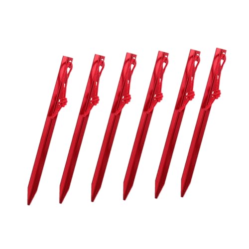 PEPLAYTAL 6 Stück Teiliges Verstellbare Zelt Heringe aus Aluminiumlegierung Robuste Windfeste Zeltnägel mit Mehrfachzinken für Camping Geeignet für Zelte Markisen und Verschiedene von PEPLAYTAL