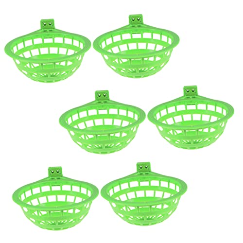 PEPLAYTAL 6 Stück Teiliges Vogelnest Nistbecken aus Kunststoff Große Nistschale für Tauben Kanarienvögel und Wellensittiche Stressreduzierendes Langlebiges Bruthaus für Käfige Installieren von PEPLAYTAL
