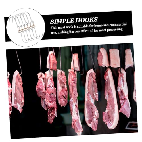 PEPLAYTAL 6 Stück Teiliges aus Stahl Robuste Metzgerhaken mit Tragkraft Vielseitig Einsetzbar zum Aufhängen von Fleisch und Wurst Geeignet für Räuchern und Trockenfleisch Sicherer Halt für PEPLAYTAL 6 Stück Teiliges aus Stahl Robuste Metzgerhaken mit Tragkraft Vielseitig Einsetzbar zum Aufhängen von Fleisch und Wurst Geeignet für Räuchern und Trockenfleisch Sicherer Halt für von PEPLAYTAL