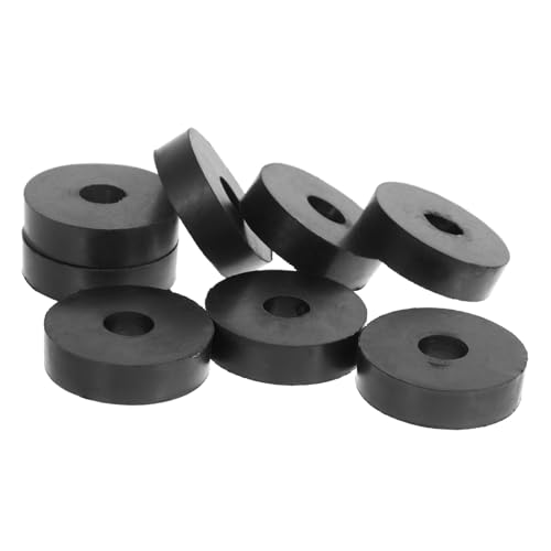 PEPLAYTAL 8 Stück Stoßdämpfer kissen aus Gummi Pads Vibration flache Gummitüllen Gummischeiben flach Scheibengummi abriebfeste Gummischeibe Gummidichtungen Unterlegscheibe Schwarz von PEPLAYTAL