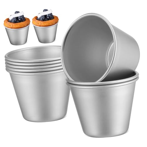 PEPLAYTAL 8 Stück Teiliges Backform Muffinförmchen und Puddingformen Stabile Kuchenformen für Cupcakes Muffins und Desserts Wiederverwendbar Leicht zu Reinigen Vielseitig Einsetzbar für von PEPLAYTAL