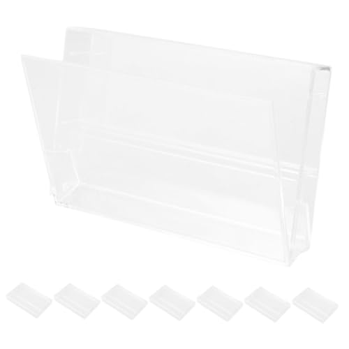 PEPLAYTAL 8 Stück Vintage Kassette Aufbewahrungsbox Teilig Transparent mit Notizhalter Kompakt Platzsparend Multifunktional für Kassetten und Notizen Geeignet von PEPLAYTAL