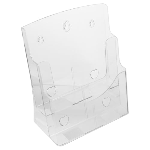 PEPLAYTAL Acryl Wandmontierter Dokumentenhalter Transparent Stabiler Prospektständer Büro Stehsammler Für Kataloge Flyer Zeitschriften Ablage Organizer von PEPLAYTAL