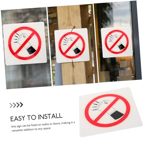 PEPLAYTAL Acryl Warnschild Kein Anklopfen Langlebiges Lesbares No Knocking Schild als Öffentliche Erinnerung Einfach zu Montieren Stilvoller Schutz für Türen und Wände von PEPLAYTAL