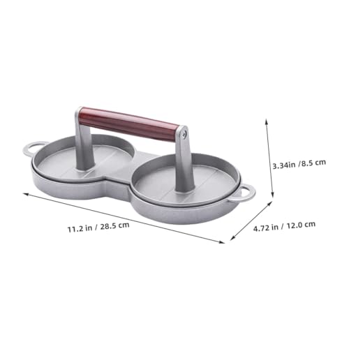 PEPLAYTAL Aluminiumlegierung Burgerpresse Hamburgerpresse Pattieformer Küchenhelfer Robust Verschleißfest Antihaftend Einfache Reinigung für Gleichmäßige Fleischpatties von PEPLAYTAL