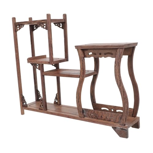 PEPLAYTAL Antikes Hartholz Regal aus Hühnerflügelholz Stabiles Curio Display mit Historischem Design Vielseitig Einsetzbar für Sammlerstücke Teedosen und Wohnraumdekoration PEPLAYTAL Antikes Hartholz Regal aus Hühnerflügelholz Stabiles Curio Display mit Historischem Design Vielseitig Einsetzbar für Sammlerstücke Teedosen und Wohnraumdekoration von PEPLAYTAL