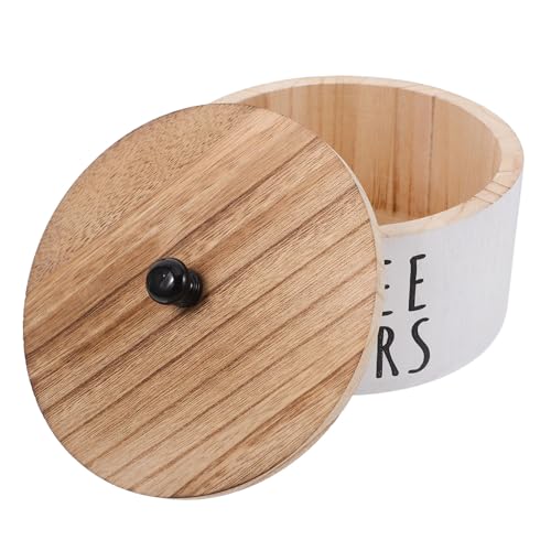 PEPLAYTAL Kaffeefilterhalter Aus Holz Mit Deckel Rustikaler Kaffeefilterspender Für Küche Großer Aufbewahrungsbehälter Für Filter Bohnen Und Für Kaffeeliebhaber Und von PEPLAYTAL