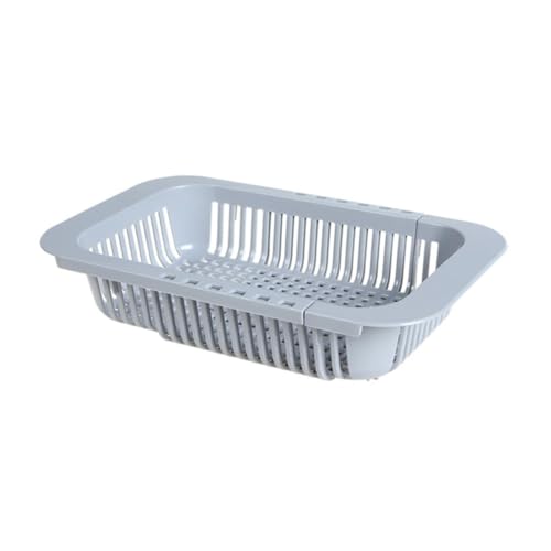 PEPLAYTAL Ausziehbares Spülbecken Abtropfkorb mit Griff Verstellbar Luftdurchlässiges Design Multifunktionaler Geschirr und Obst Organizer für Küchenspüle Grauer Wasserablaufkorb PEPLAYTAL Ausziehbares Spülbecken Abtropfkorb mit Griff Verstellbar Luftdurchlässiges Design Multifunktionaler Geschirr und Obst Organizer für Küchenspüle Grauer Wasserablaufkorb von PEPLAYTAL