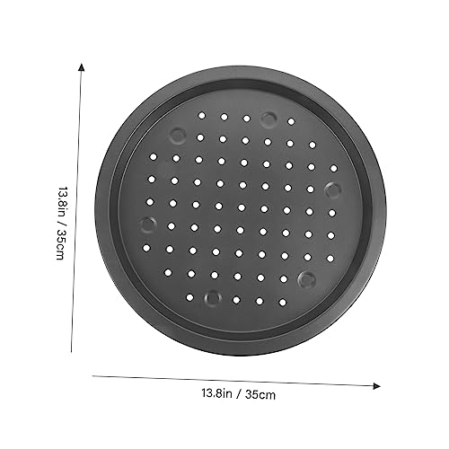 PEPLAYTAL Carbonstahl Pizzablech mit Löchern Antihaft Backblech für Ofen Perforierte Pizza Backform Robustes Langlebiges Backblech für Hausgemachte Pizzen und Vielseitiges Backen von PEPLAYTAL